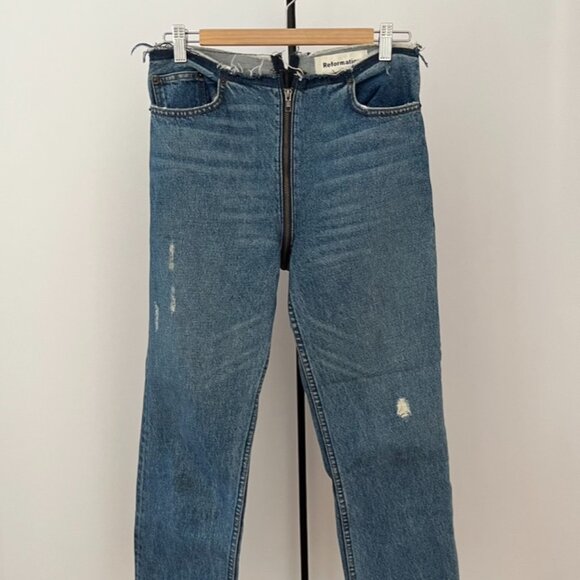 REFORMATION – Zipper Crop Straight Leg Jeans  – Size 27 – Excellent condition - Picture 2 of 10